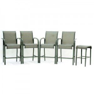 Martha Stewart Everyday Olympia 4 Bar Chairs & Stool Sling Set