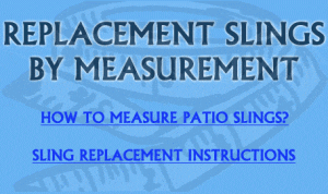 How to measure and install patio slings