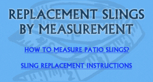 How to measure and install patio slings